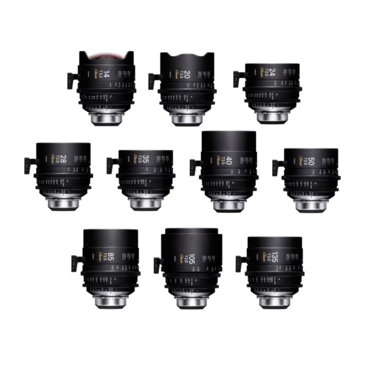 Sigma 10 Cine Lens Classic Kit 14/20/24/28/3540/50/85/105/135 PMC-002+PMC-005 PL Ft /i-Techn