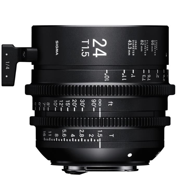 Sigma 24mm T1.5 Cine Lens Fully Luminous Feet for Canon EF Mount