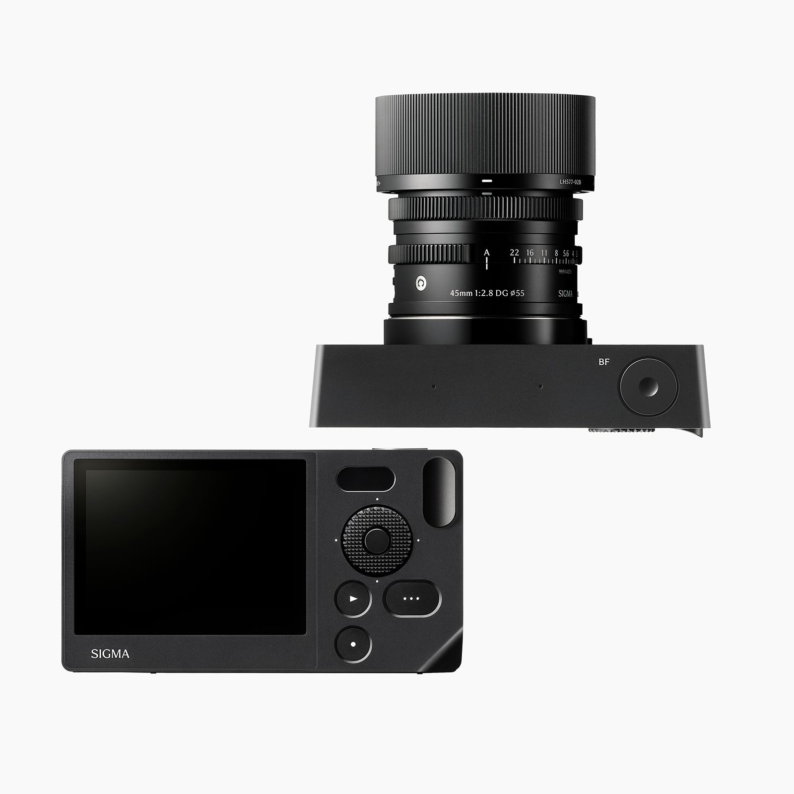 Sigma BF Digital Camera – Black with 45mm f/2.8 DG Contemp lens L Mount Black