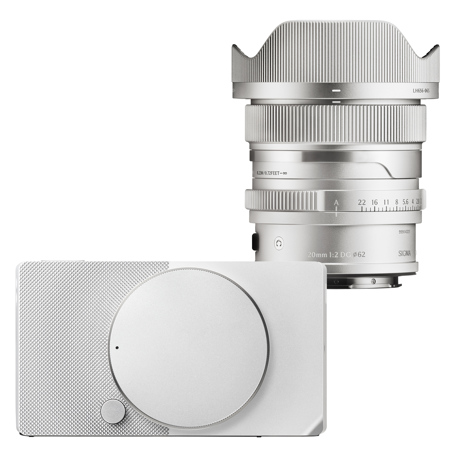 Sigma BF Digital Camera – Silver with 20mm f/2 DG Contemp lens L Mount Silver